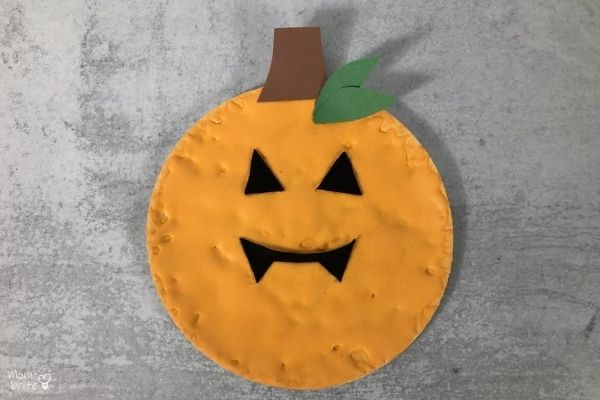 Puffy Paint Pumpkin on Cement