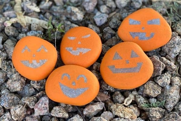 Pumpkin Rocks on Pebbles