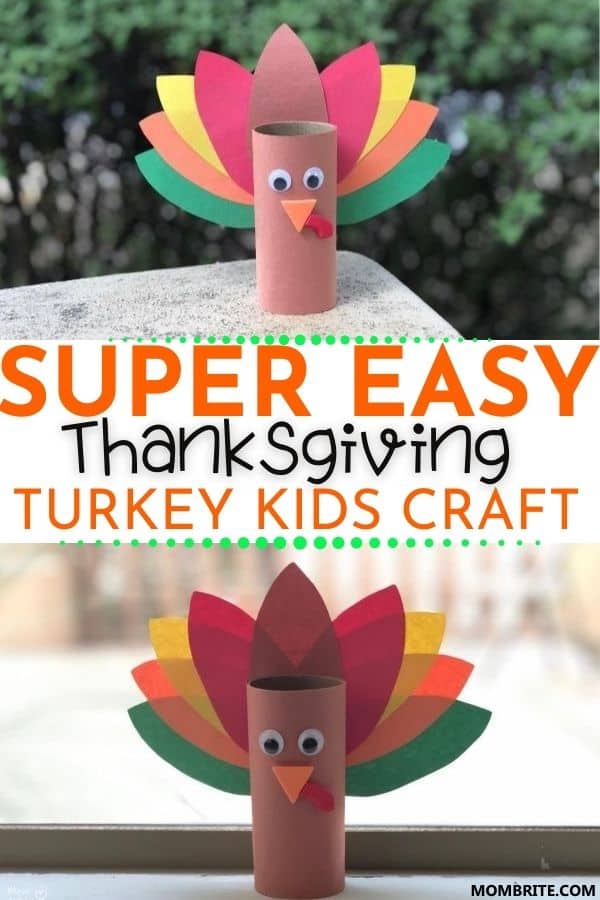 Thanksgiving Toilet Paper Roll Turkey Kids Craft Pin