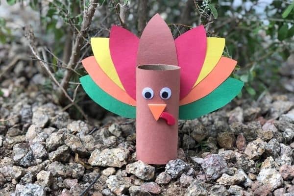 Toilet Paper Turkey Craft Rocks