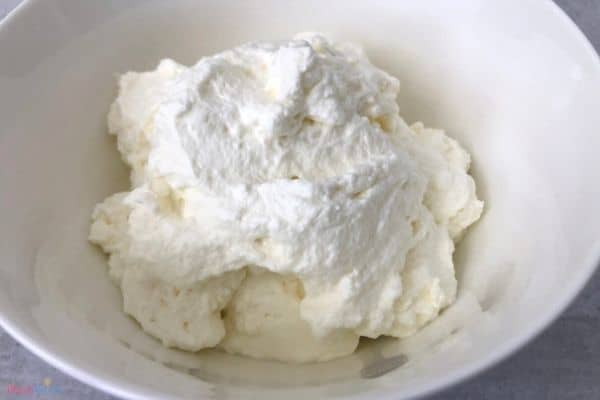 Whipped Cream in Bowl