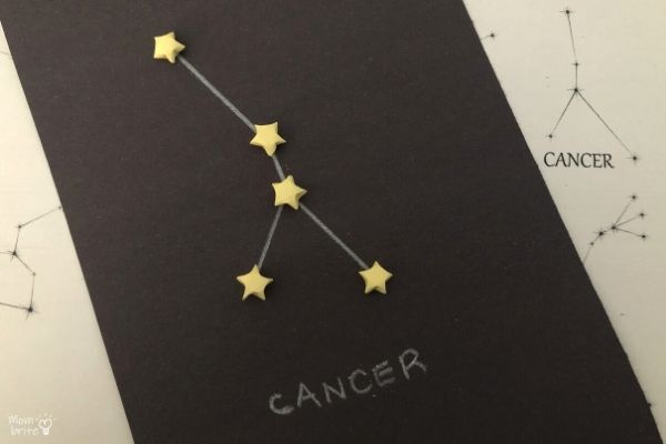 Zodiac Constellation Cancer with Stars