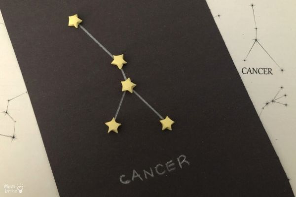 Zodiac Constellation Cancer with Stars