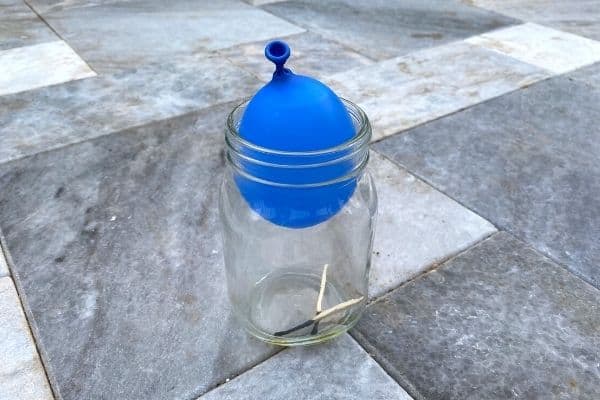 Balloon in a Bottle Experiment Blue