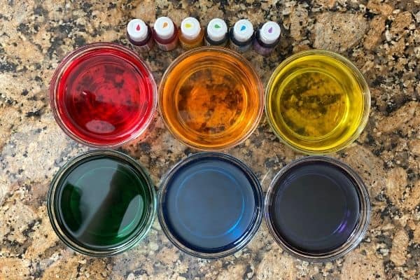 Sugar Water Density Colors