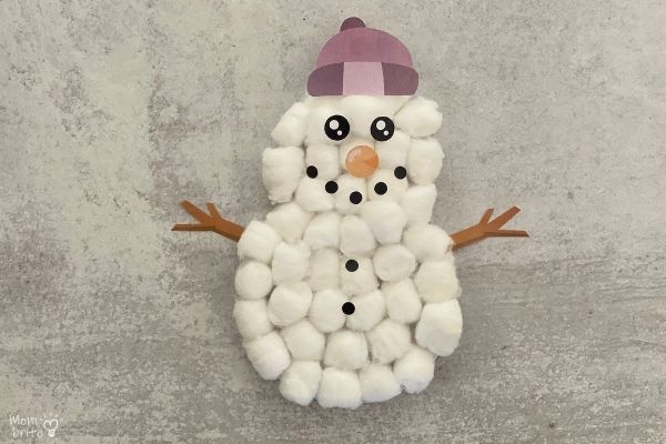 Cotton Ball Snowman (4)