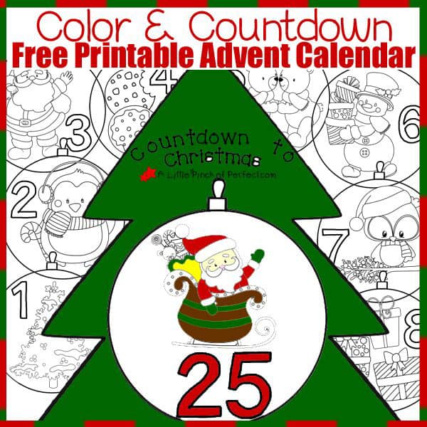 Free Avent Calendar Color and Countdown