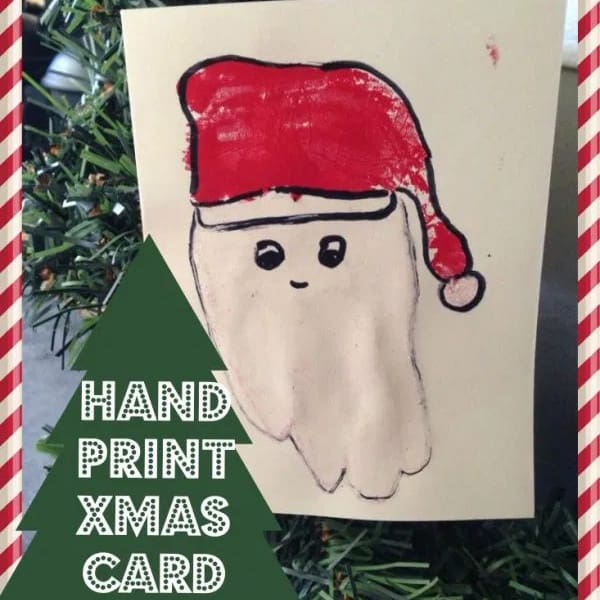 Handprint Santa Card