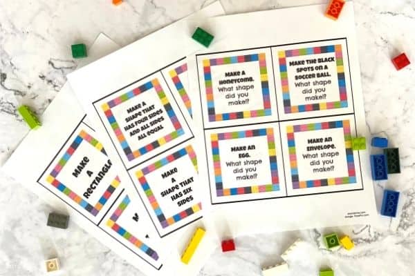 LEGO 2D Task Cards Print