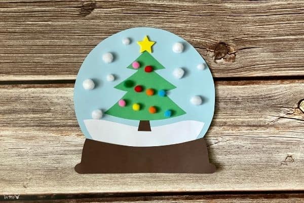 Paper Christmas Tree Snow Globe