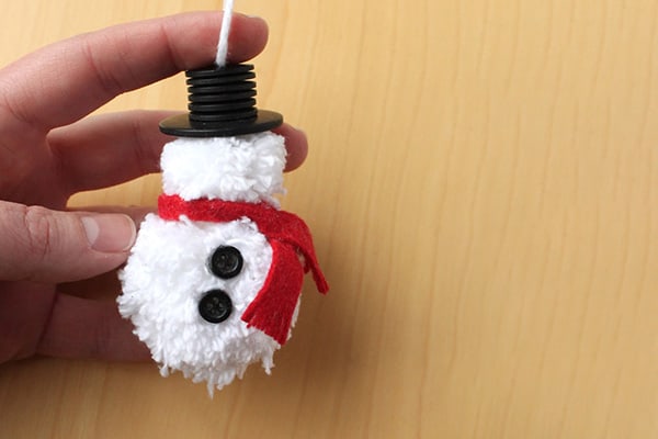 Pom Pom DIY Snowman Ornament