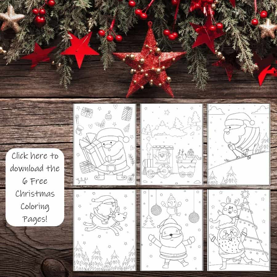 Santa Coloring Pages Mockup