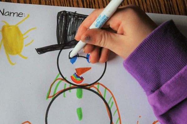 Snowman Coloring Craft