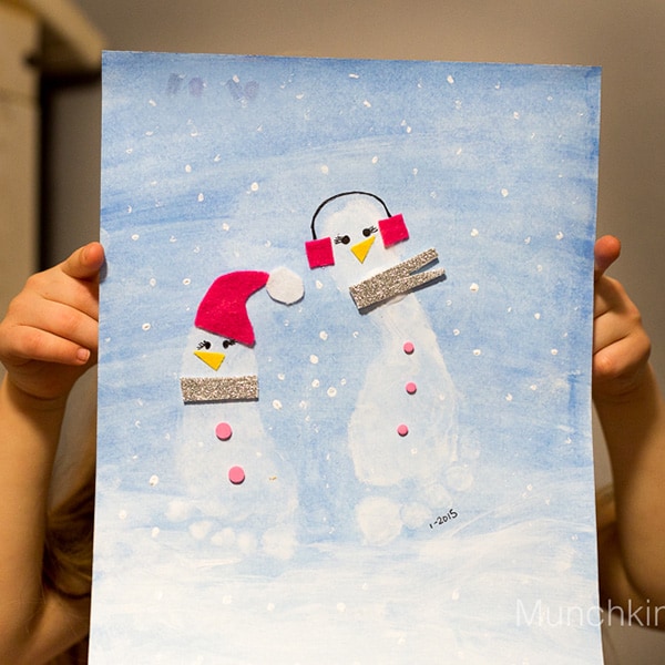 Snowman Footprint Craft