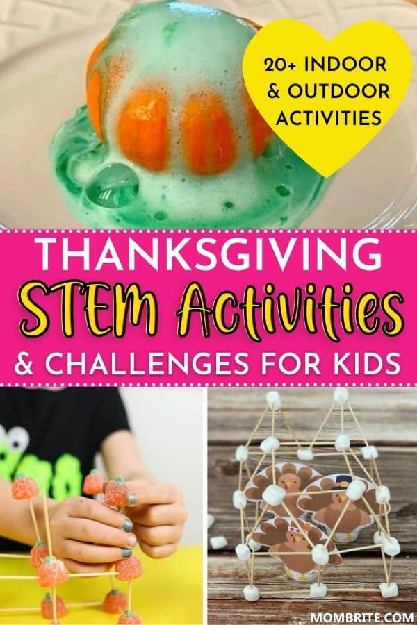 Thanksgiving STEM Activities for Kids Pin