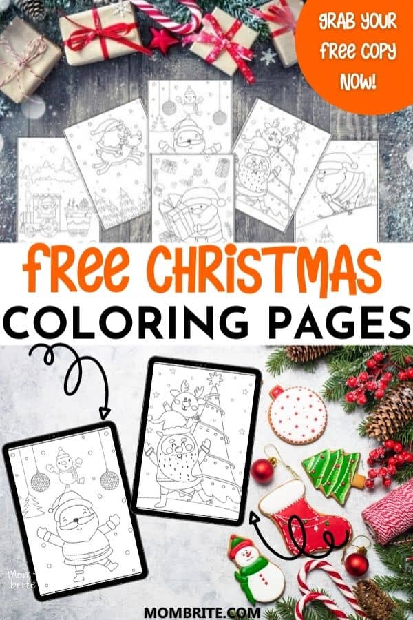 free christmas coloring pages pin