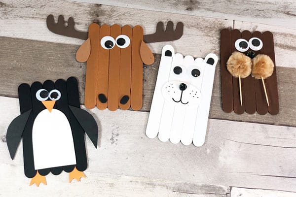 Arctic Animal Popsicle Crafts