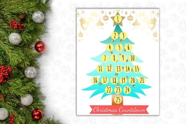 Christmas Tree Advent Calendar Mockup 1