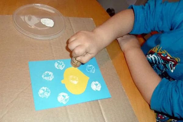 Cork Stamp Snowflakes