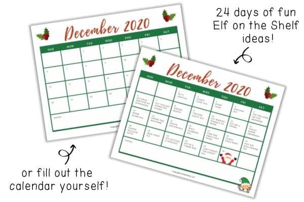 Elf on the Shelf Calendar Mockups