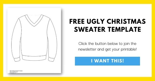 Free Ugly Christmas Sweater Template Email List Opt-In