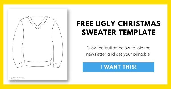 Ugly Christmas Sweater Craft for Kids Free Sweater Printable Mombrite