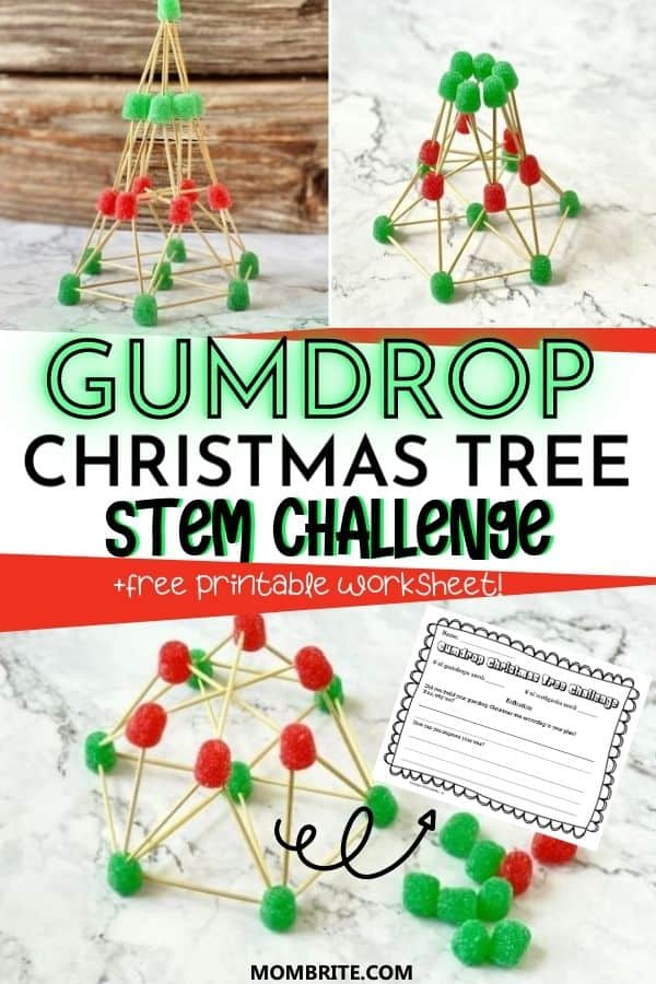 Gumdrop Christmas Tree STEM Challenge Pin