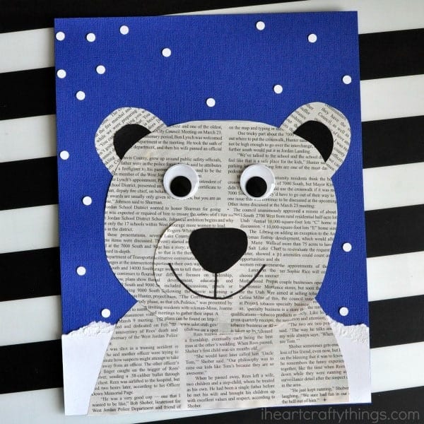 Newspaper Polar Bear Craft