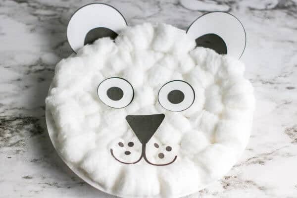 Paper Plate Cotton Ball Craft