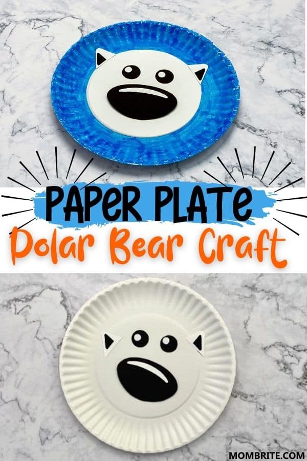 Paper Plate Polar Bear Craft Pin