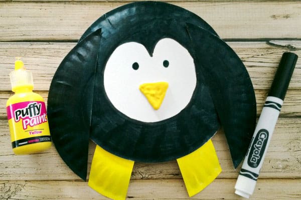 Penguin Paper Plate Craft