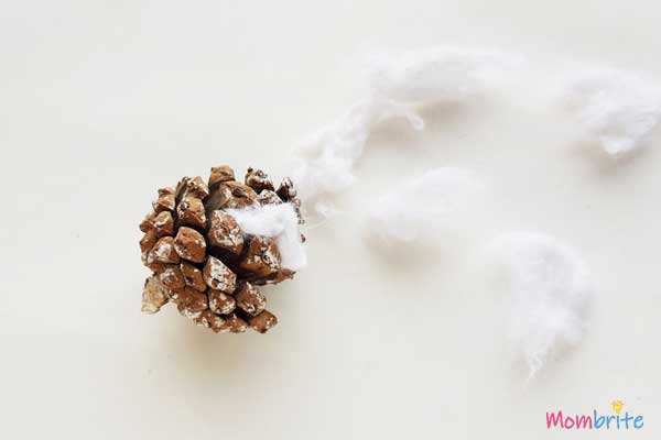Pinecone used for Snowy Owl Craft