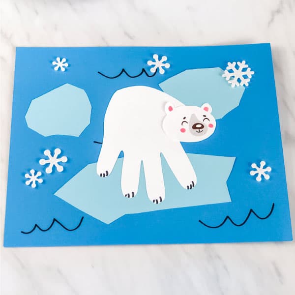 Polar Bear Handprint Craft