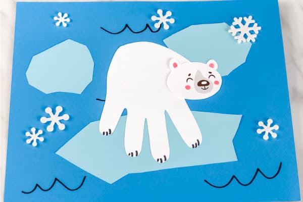 Polar Bear Handprint Craft