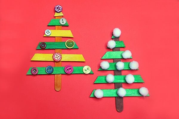 Popsicle Stick Christmas Craft Idea for Kids