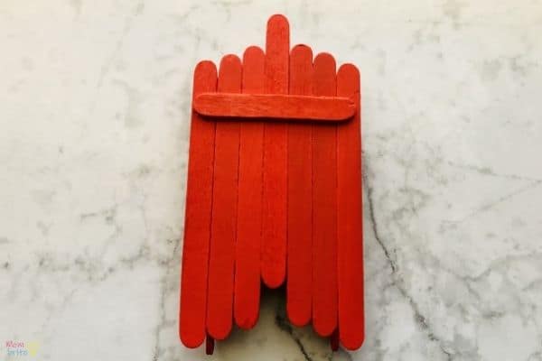 Easy DIY Popsicle Stick Sled Ornament Craft