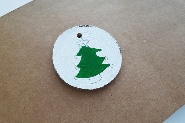 Wood Slice Painted Christmas Ornaments