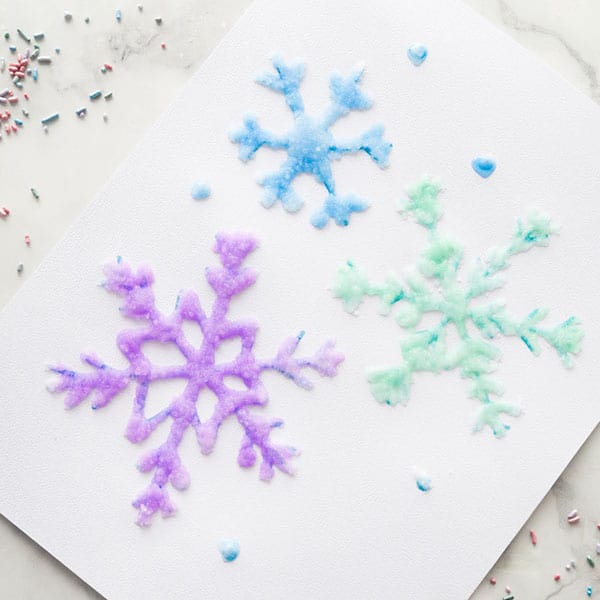 Snowflake Salt Painting