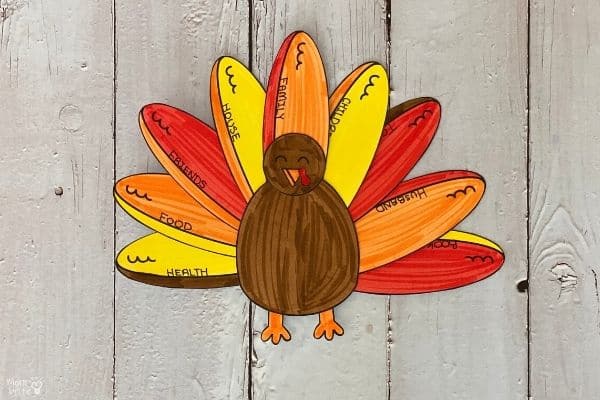 Thankful Turkey Coloring Craft (5)