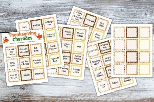 Thanksgiving Charade Cards Mockup 1