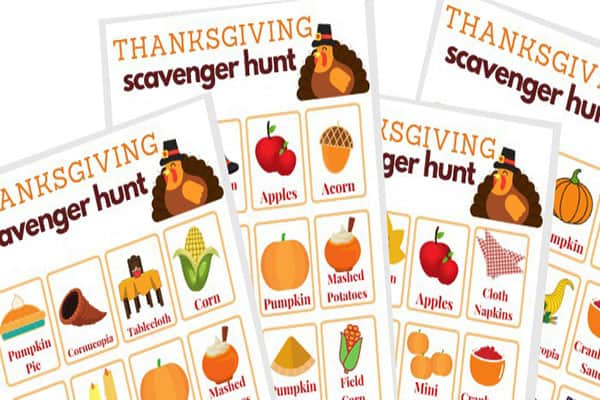 Thanksgiving Scavenger Hunt