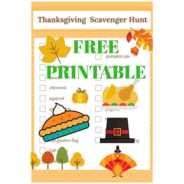 Thanksgiving Scavenger Hunt