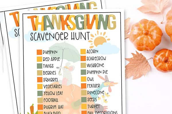 Thanksgiving Scavenger Hunt