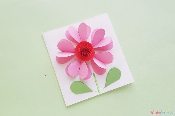 3D Heart Flower Card Flower