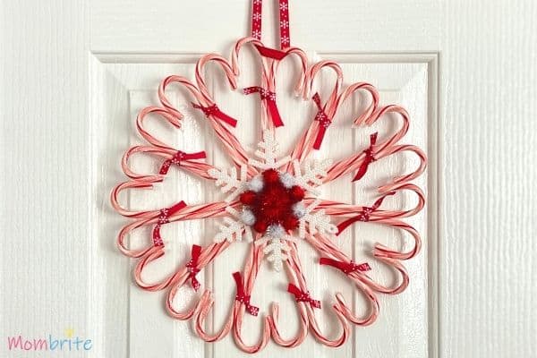 candy cane door hanger ribbon candy cane christmas door hanger christmas candy cane christmas wreath candy cane wreath