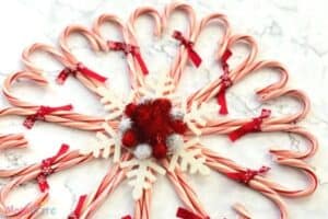 How to Make a Candy Cane Wreath for Christmas | Mombrite