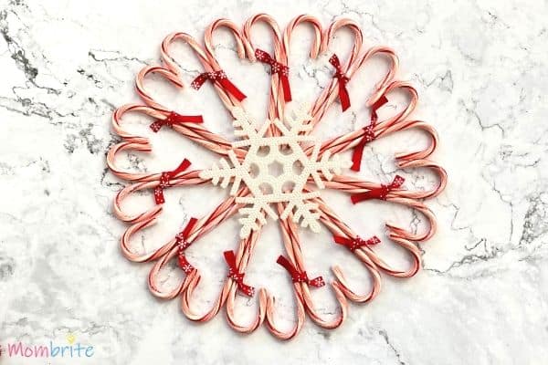 Candy Cane Wreath Glue Ornament