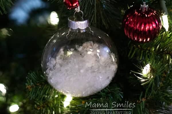 Christmas Plastic ball snow ornament