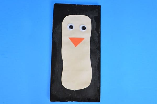 Hand made Penguin Craft Puppet-min