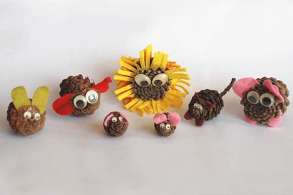 Hand made pine cone pets 3-min